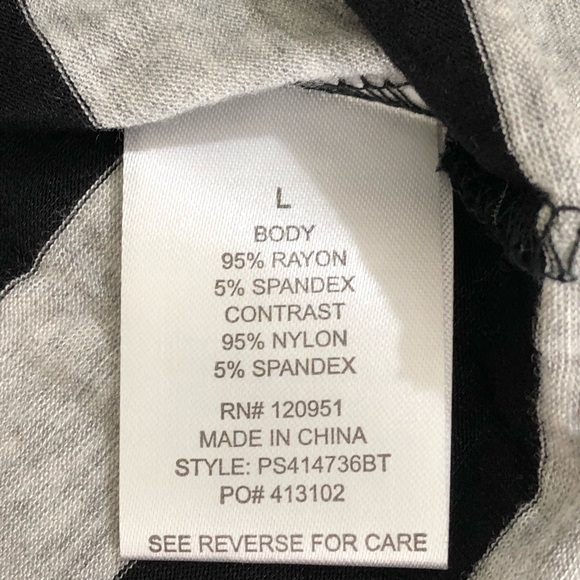 Pink Rose Back Lace Detail 3/4 Sleeve Tee L - Picture 4 of 8